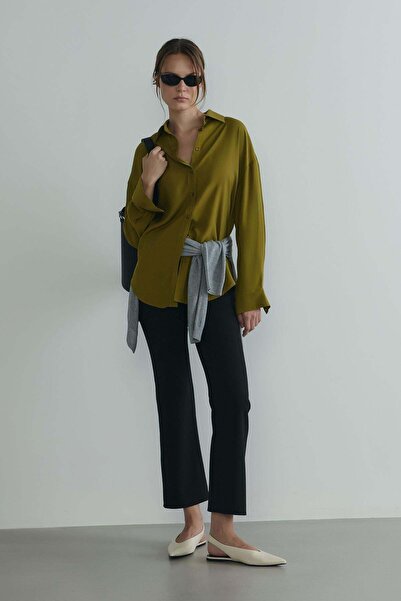 Suud Collection Зелена риза Алеся от тенсел