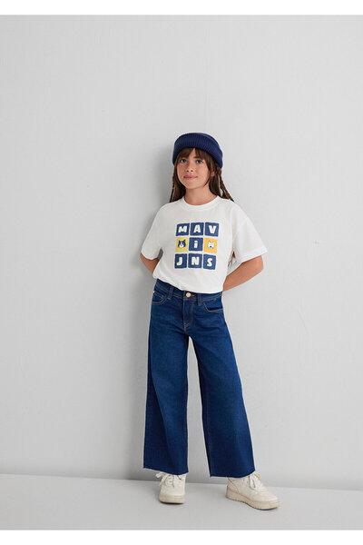 Mavi Blugi cu imprimeu Tricou Ecru Loose Fit / Loose Casual croială 7610366-7...