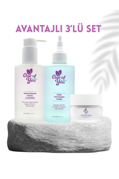 ONE OF YOU COSMETICS Gözenek Karşıtı Tonik Seti - Yüz Temizleme Jeli, Gözenek...
