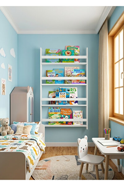 Doğa %100 MDF 4 Raflı 120 X 74 Cm Genel Kullanım Amaçlı Kitaplık Baharatlık K...
