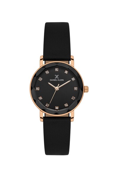 Daniel Klein Kasası Rose Kordonu Siyah Renk 28 Mm Hediye Paketli Kadın Kol Saati
