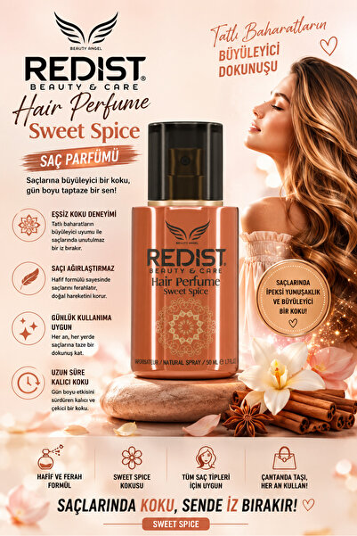 Redist Saç Parfümü Sweet Spice 50 ml – Baharatlı Ve Çekici Koku