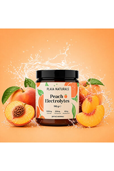 Plaia Naturals Peach Electrolyte - Şeftali Aromalı Elektrolit Tozu - 30 Servis