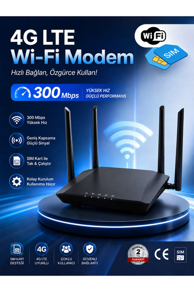 UMSN 300 Mbps SolidFast 4G LTE Modem | Sim Kartlı Modem | Superbox | Wi-Fi 6 ...