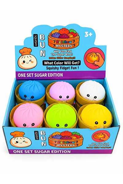 DoviCo Bao Bun Squishy Oyuncak Çin Mantısı Sıkılabilir Antistres Fidget Toy K...