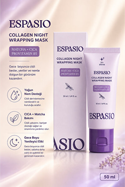ESPASIO Kolajen Yüz Maskesi Soyulabilir (Peel Off) | Hyaluronik Asit & Cica &...