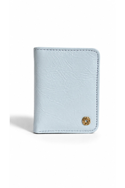 dericom Women's Blue Mini Wallet – Snap Fastener Zipper Card Holder