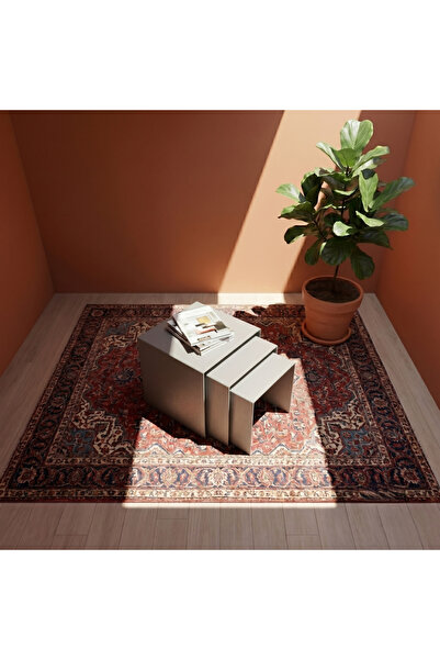 modilab Modern Metal Zigon Sehpa Seti – Minimal Tasarım İç İçe Geçen Yan Sehp...