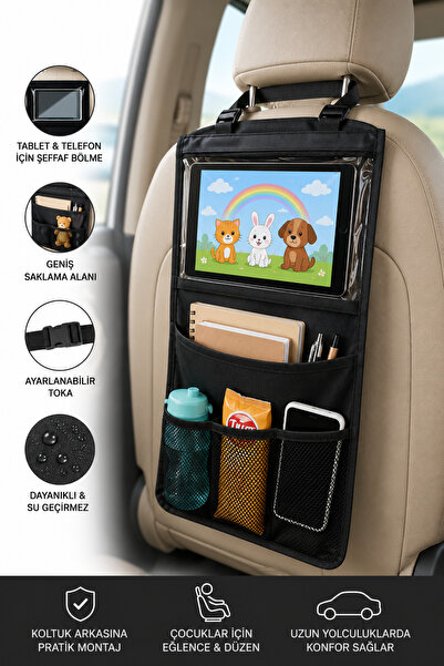 baffhome Koltuk Arkası Tablet Telefon Tutucu Organizer Araç Içi Eşya Düzenley...