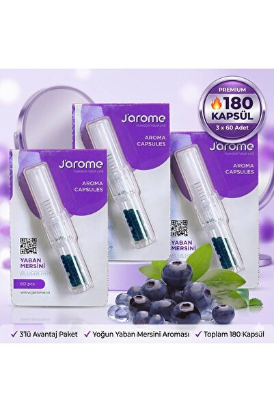 Jarome 3 ADET - Mentol Topu YABAN MERSİNİ Aroma Kapsülleri - FRANSIZ