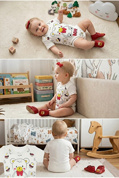 meyastore Baby Badi Teddy Bear Printed Snap Fasteners