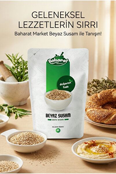 BAHARAT MARKET 100 Gr Beyaz Susam / Çiğ - Katkısız & Doğal