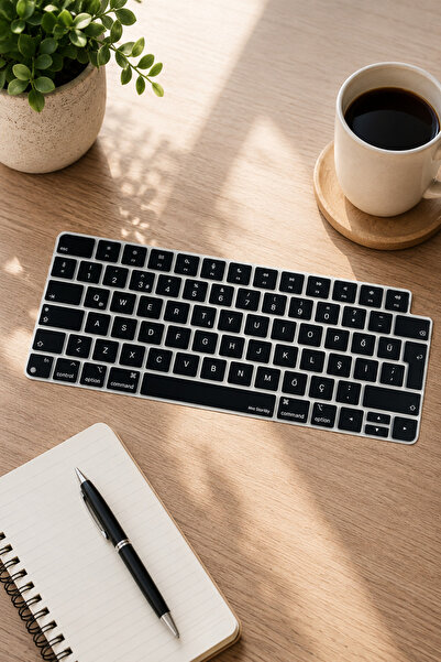 Mcstorey Klavye Koruyucu Apple Magic Keyboard-3 Türkçe Q Baskılı (TR-UK) A244...