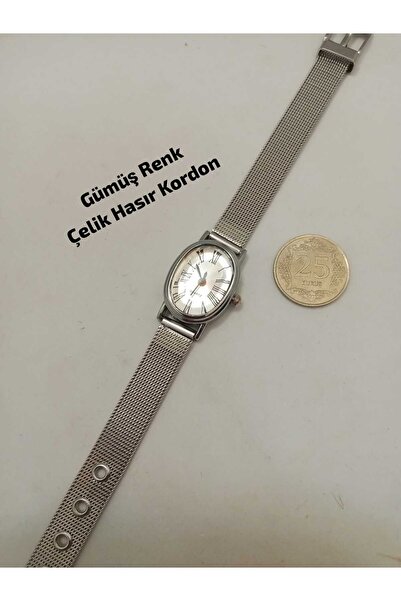 Brality Minimal Vintage Women's Wristwatch - Silver Color Mesh Band - Silver ...