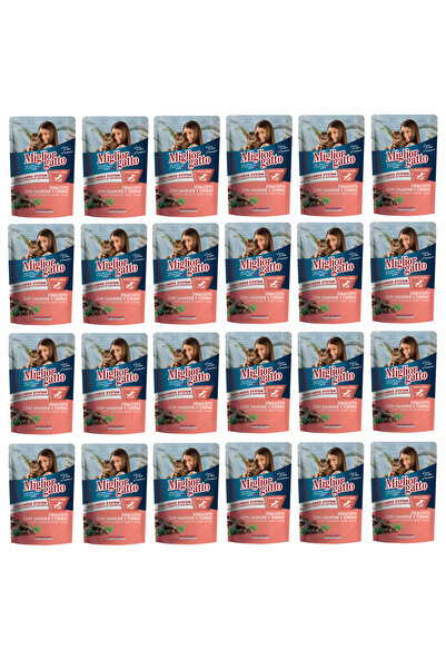 MORANDO MigliorGatto Somon & Tuna Parçalı Pouch 100Gr. 24 ADET