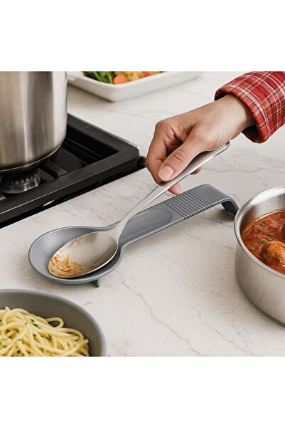 PAN HOME Lian Spoon Rest 29x11x4.5cm - Silver