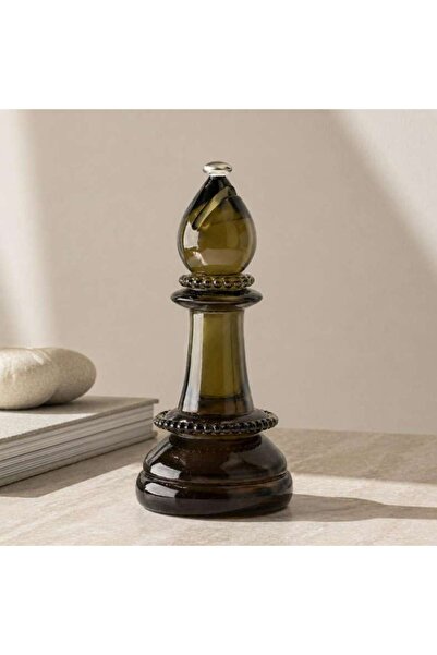 PAN HOME Regina Resin Bishop Chess Sculpture 10.7x11x23.4cm - Green