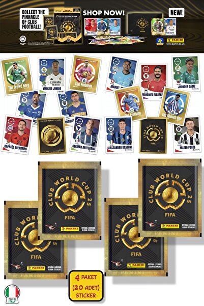 TOYFEST 4 PAKET (20 STICKER) Panini America Club World Cup 2025 Albüm Major F...