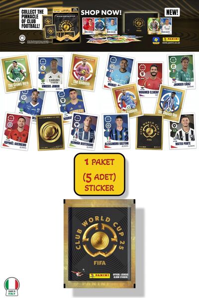 TOYFEST 1 PAKET (5 STICKER) Panini America Club World Cup 2025 Albüm Major Fu...