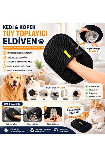 ORGANICYOU YIWU Kedi ve Köpek Pet Eldivenleri, Yükseltilmiş Yüksek Verimli Ba...