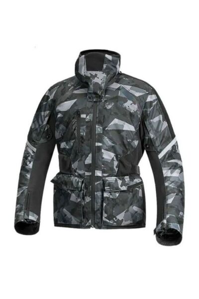 ebakbak Motorcycle Coat 4 Seasons Coat Camouflage Patterned Oxford 600-d Dura...