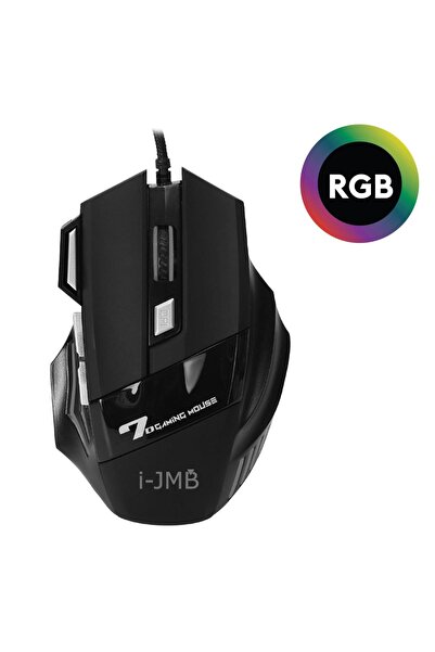 Z Store Mouse de gaming cu fir, negru, RGB, 3600 dpi