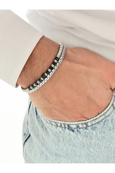 FERRO Silver and Yellow Steel Men's Bracelet Frj10123A-D with 2 Year Warranty...