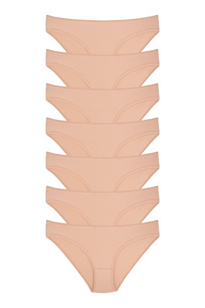 Dominant Chiloți de damă din bumbac colorați, tip BIKINI, pachet de 7