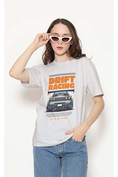 buzagi tasarım ürünleri Urban Regular Fit Unisex White T-Shirt
