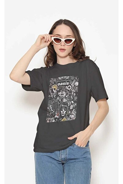 buzagi tasarım ürünleri Oasis Regular Fit Black Unisex T-Shirt