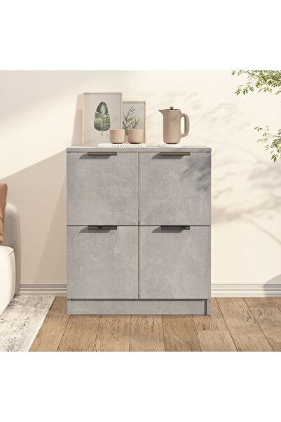 Concept Servantă, gri beton, 60x30x70 cm, lemn prelucrat