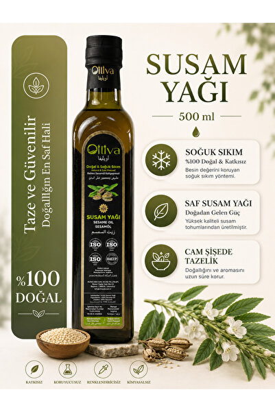 OILIVA GIDA SAN. VE DIŞ TİC. LTD. ŞTİ. %100 Doğal Soğuk Sıkım Susam Yağı 500 ...