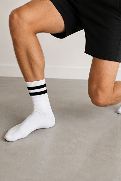 burçak çorap Unisex Striped College Tennis Socks - 80% Cotton, Breathable and...