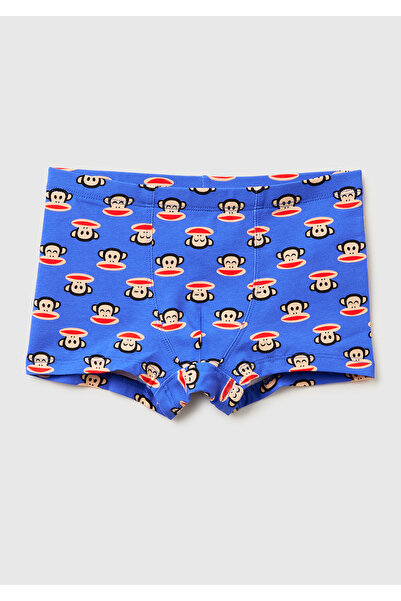 United Colors of Benetton Erkek Çocuk Beyaz Mix Paul Frank Baskılı Boxer