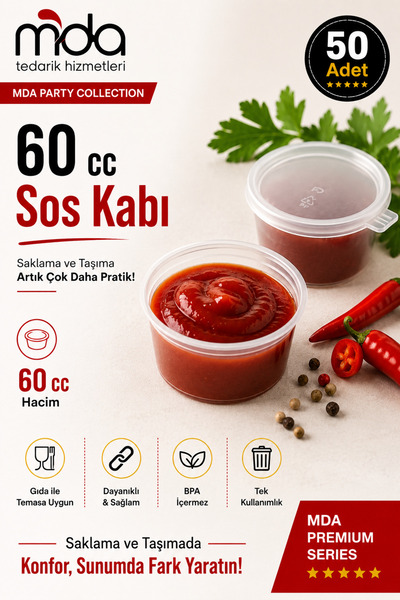 SMARTPACK 60 cc Sos Kabı 50'li
