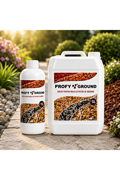 PROFY Adeziv Premium pentru Mulci și Piatră Decorativă 5L, 20-25 metri, rezis...