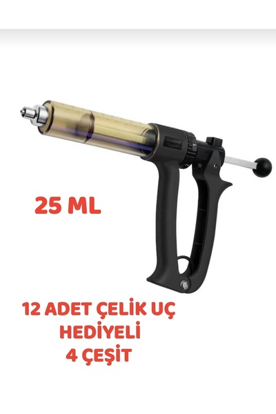 ENKAVET 25 CC ML Hazneli Otomatik Enjektör Aşı Tabancası Multimatik (0,5 -2,5...