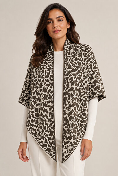 Sebir Moda imprimeu leopard Tricotaj șal triunghiular