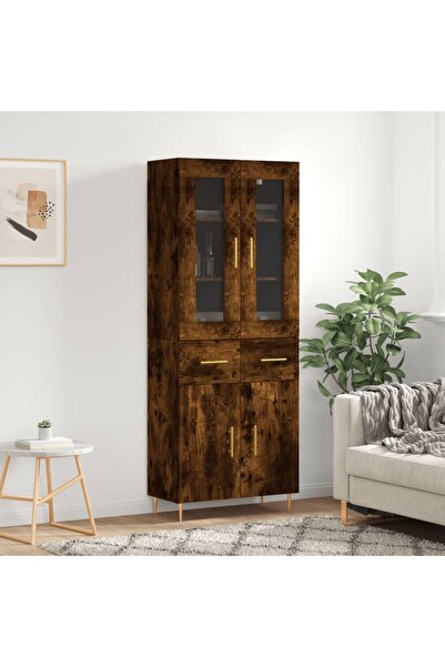 Concept Dulap înalt, stejar fumuriu, 69,5x34x180, lemn compozit