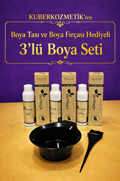 BIOMAGIC 7.00 Kumral Organik İçerikli Amonyaksız Kalıcı Kokusuz Saç Boyası 3B...
