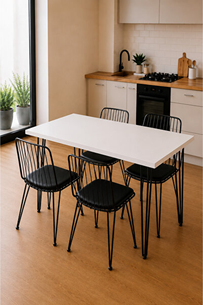 MOBİX HOME M62 60x120 Metal Ayaklı Mutfak Masası,Yemek Masası,Balkon Masası B...