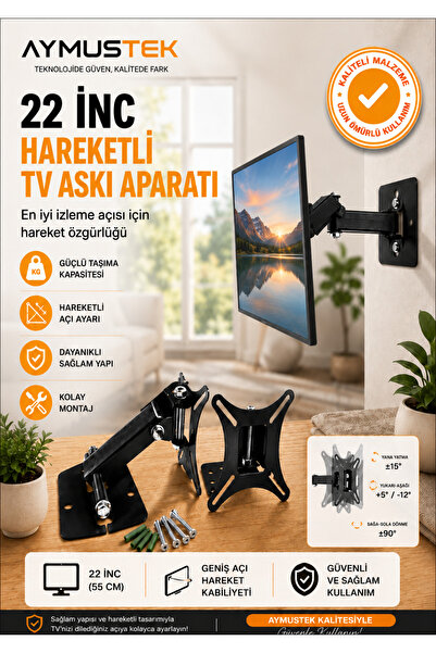 aymustek 22 İNC HAREKETLİ TV ASKI APARATI
