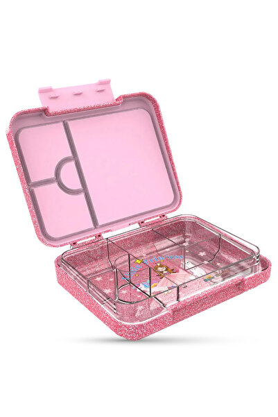 StarMarz Bento Glitter Lunch Box For Kids, 1195 ml - Pink