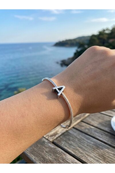 My Story A Harfi  Bileklik Uyumlu Gümüş Charm