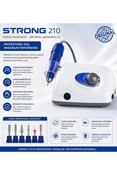 StrongMotors Strong Strong Elektrikli Freze Törpü Makinesi - Manikür Pedikür ...