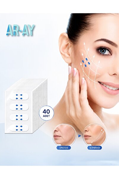 AR-AY (40 ADET)AR-AY Yüz Germe Bandı Şeffaf Lifting Bant Anında Toparlayıcı Etki