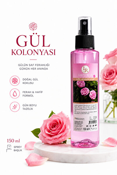 Lavin Rose Gül Kolonyası (SPREY BAŞLIKLI) - Fresh, Hafif, Kalıcı, Narin Koku