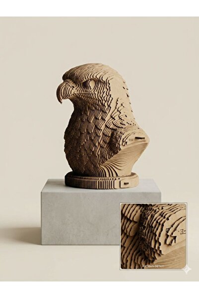 KARX Kartal 3D Puzzle, Yaratıcı Hobi, DIY, Kraft Karton Model Kit