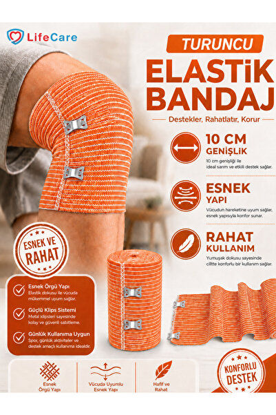 Life Care Turuncu Elastik Bandaj 10cm