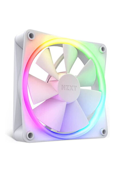 Nzxt Seria F F120 RGB, LED RGB, 120 mm, Alb mat, 3 bucăți